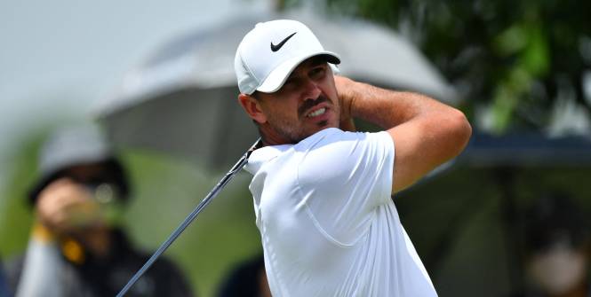 Brooks Koepka, vainqueur la semaine derniÃ¨re sur le PGA Championship, dispute cette semaine le tournoi du LIV Golf Ã  Washington DC. (V. Vachira/AFP)